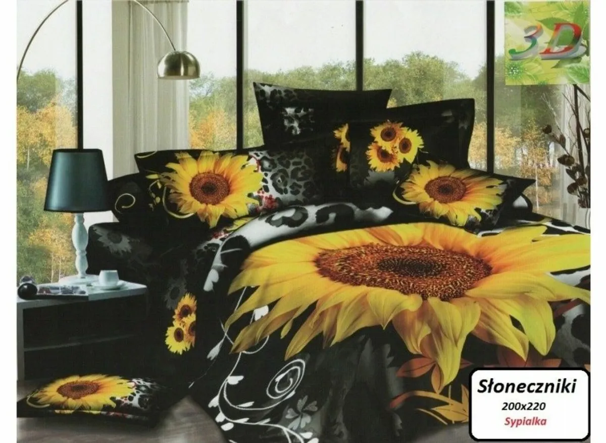 Sunflower pillow cases and sheet size 230 245 - Image 1