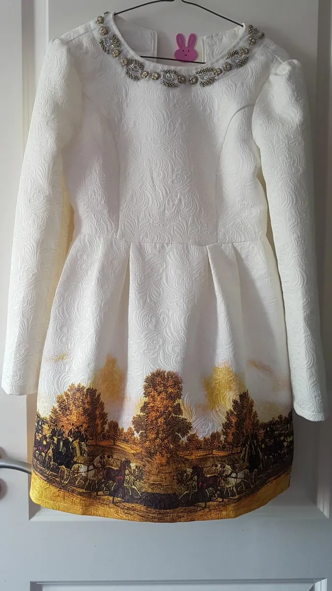 Horse print dress fits sm new - Image 4