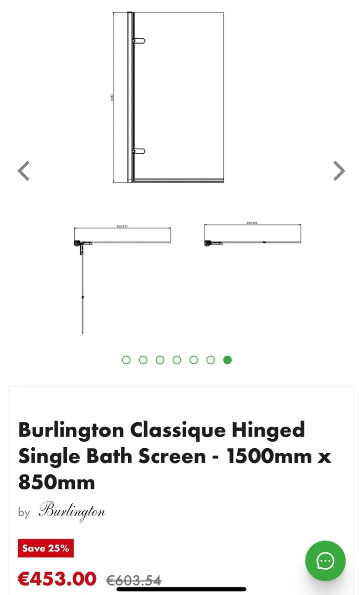 Single Bath Screen - Image 2