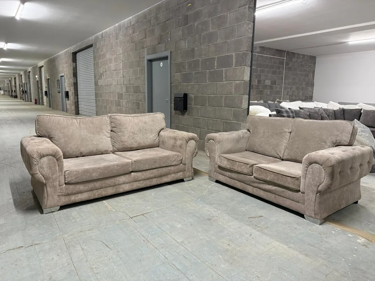 Verona Grey & Beige Scatter or Fullback Sofa - Image 4