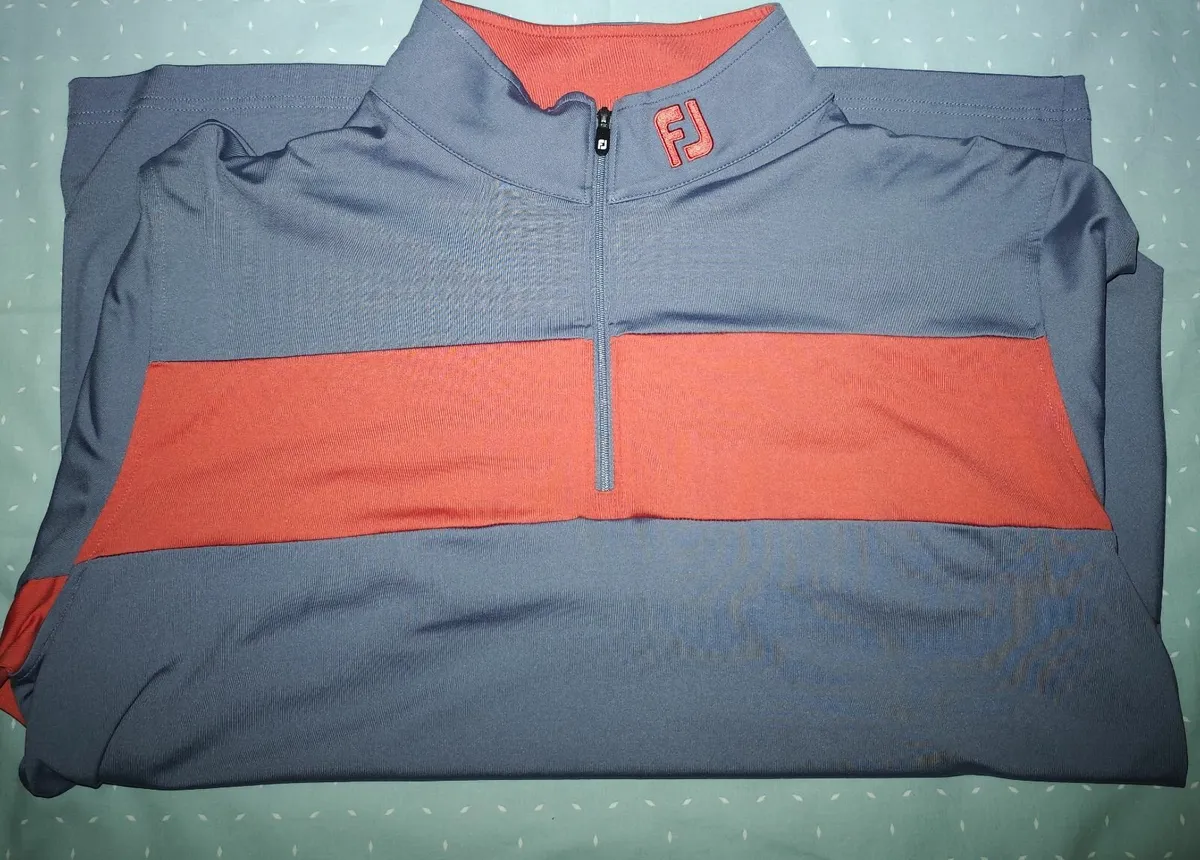 XL Men's Footjoy 3/4 Zip Long Sleeve Sweatshirt - Image 1