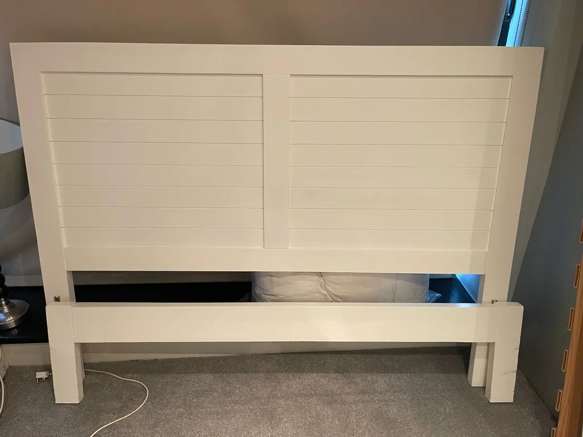 Beautiful White Solid King Size Bed Frame -Deliver - Image 2