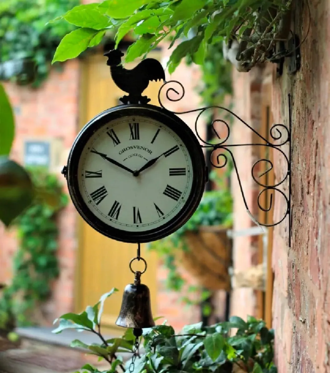 Outdoor Garden Wall Clock Double Sided NEW - Image 3