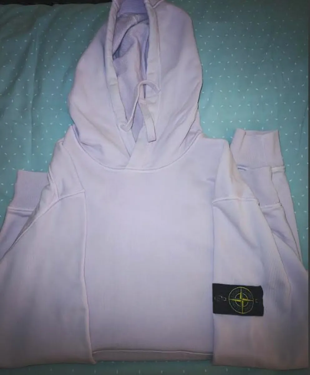 XL Men's Stone Island Hoodie (Pink/Lilac) - Image 1