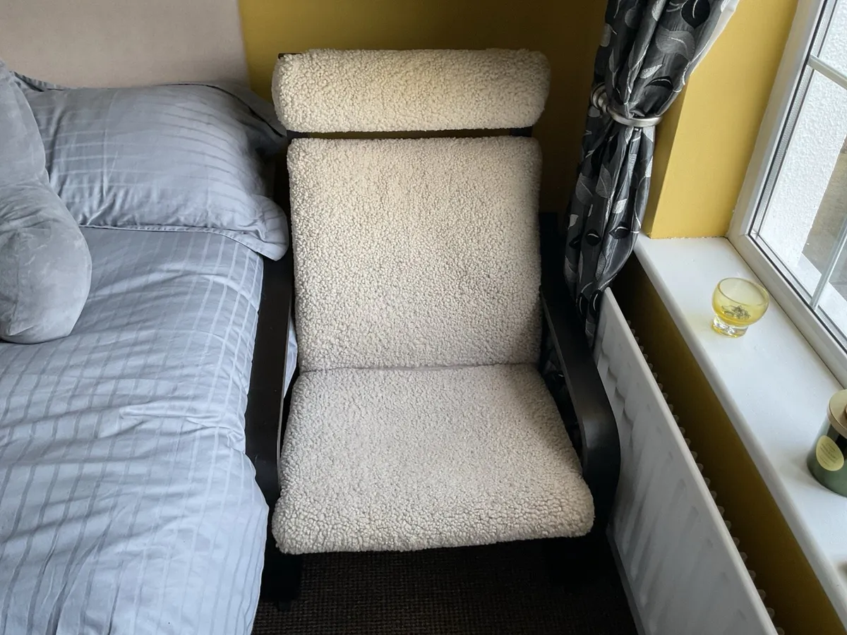 IKEA poǎng sheepskin cover chair - Image 1