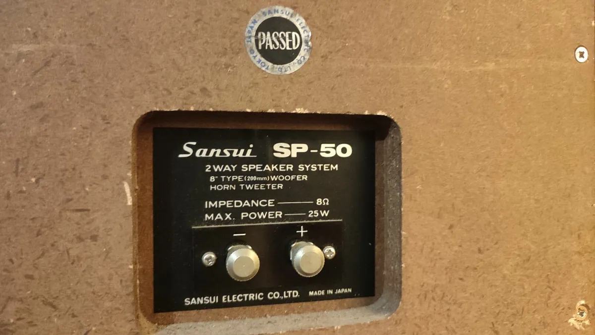 SANSUI SP-50 speakers. VGC. Recaped - Image 4