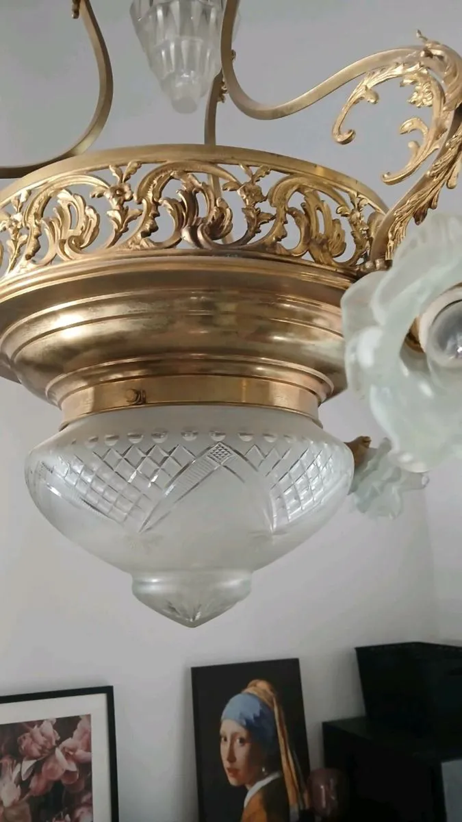 French Glass Pendant Light - Image 2