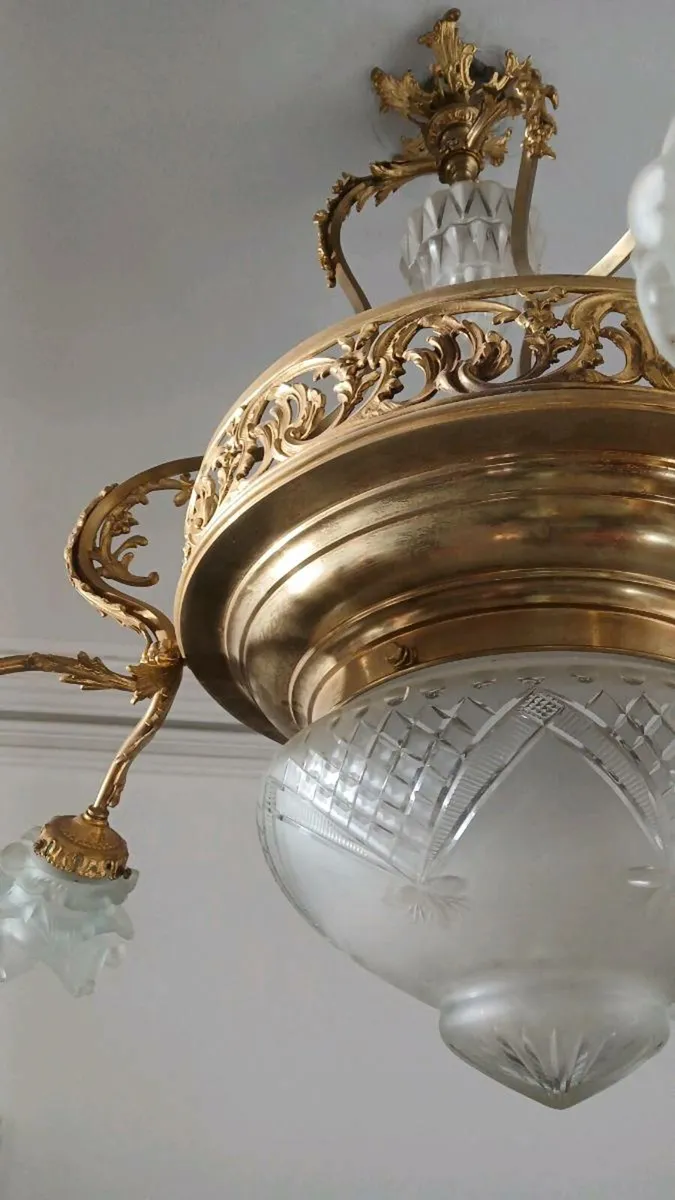 French Glass Pendant Light - Image 3