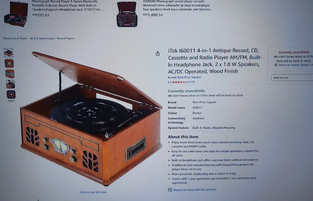 record  CD radio  player - Image 2