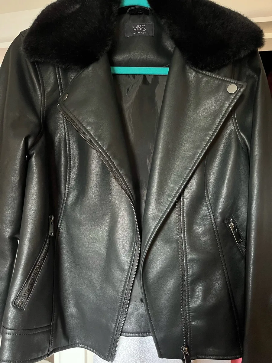 M&S leather jacket - Image 1