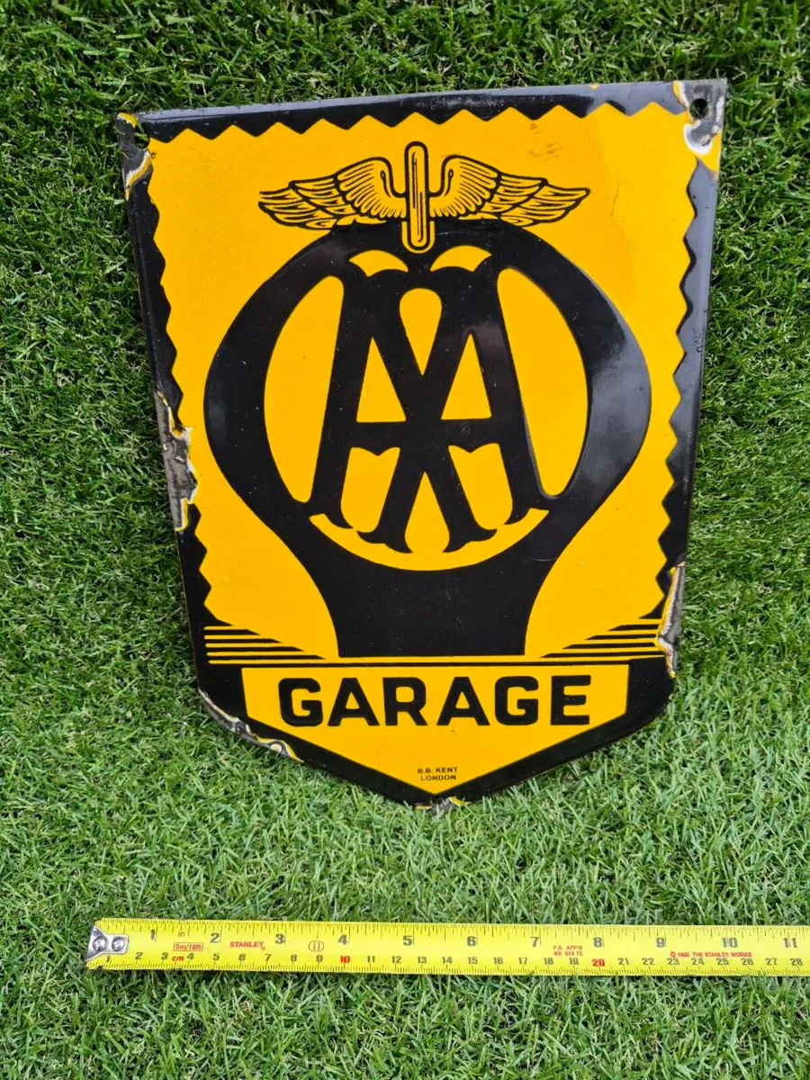 Enamel AA metal sign - Image 1