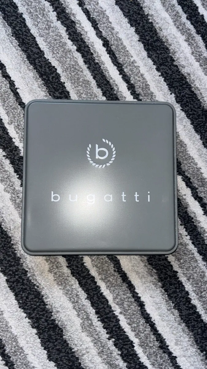 Bugatti Grey Metal Gift Tin / Storage Box - Image 1