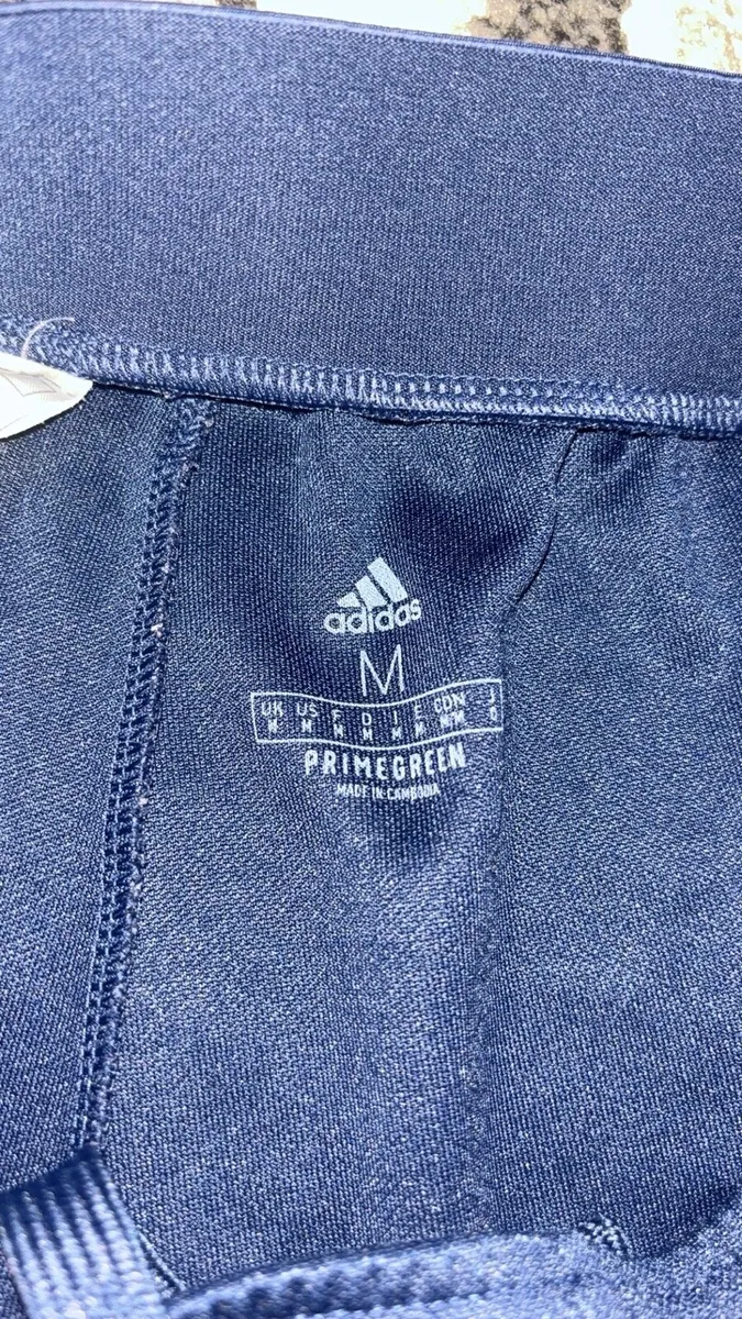 Adidas Navy 3 Stripe Track Pants - Image 3