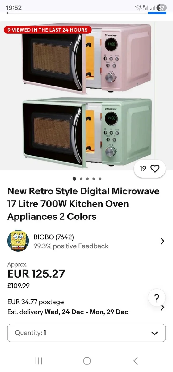 Retro Style Digital Microwave – 17L | 700W (Brand - Image 2