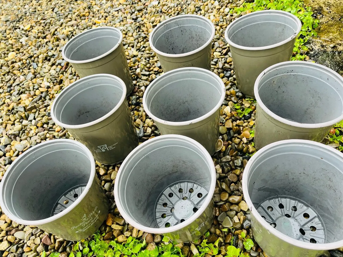 9 Heavy plastic pots - Image 1
