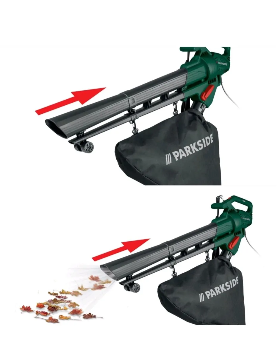 Parkside 3-in-1 Electric Leaf Blower, Vacuum & Shr - Image 3