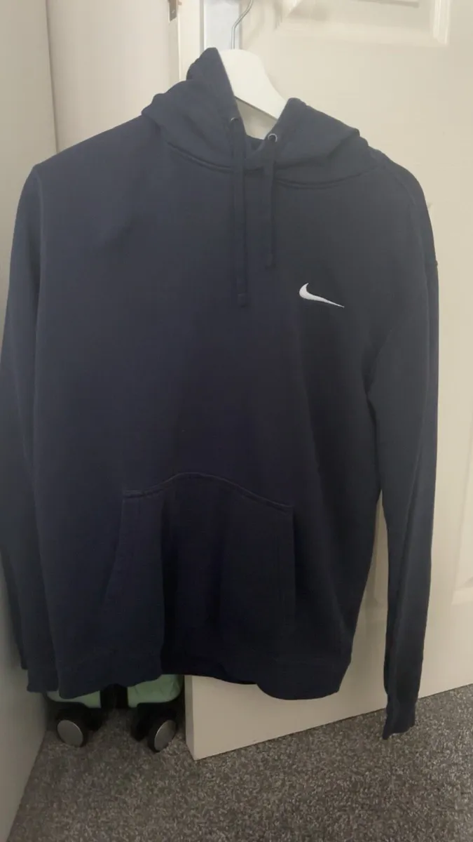Nike Navy Swoosh Hoodie - Image 1