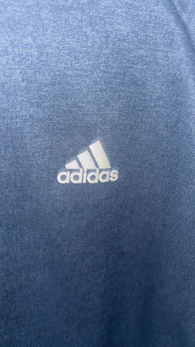 Adidas Blue Long Sleeve Training Top - Image 3
