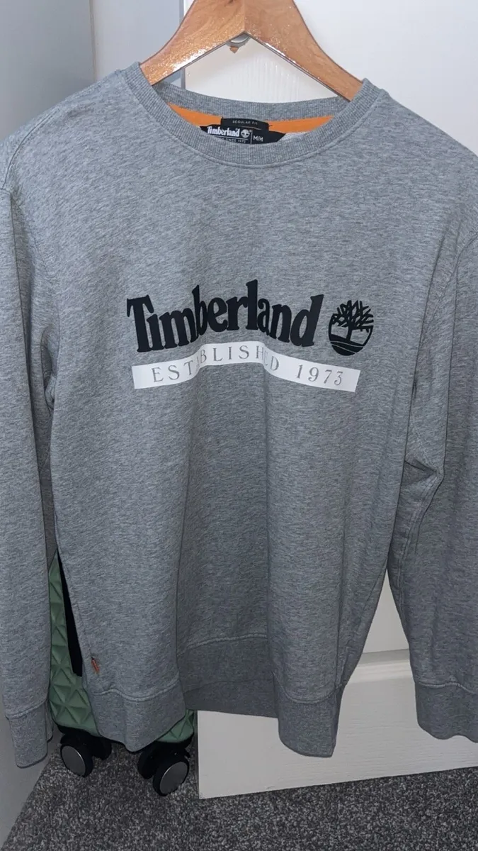 Timberland Grey Logo Sweatshirt - Image 1