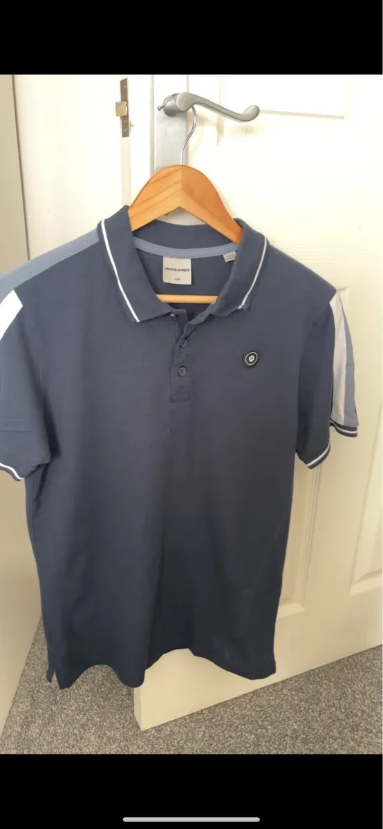 Jack & Jones Navy Polo Shirt - Image 1
