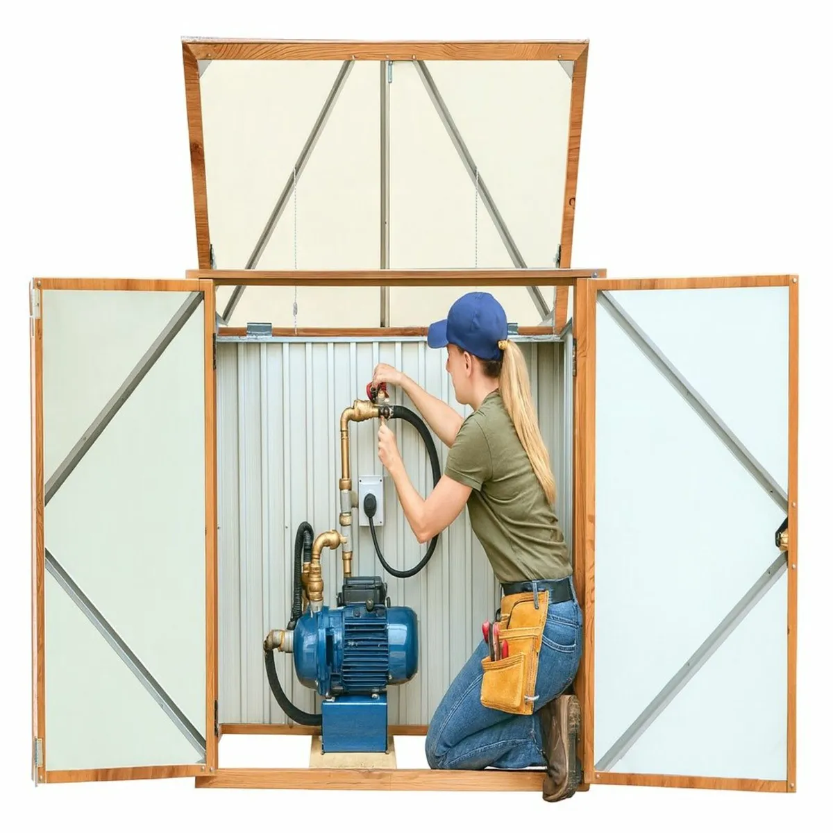 5×3 Steel Shed Pumphouse Cabinets - Image 1