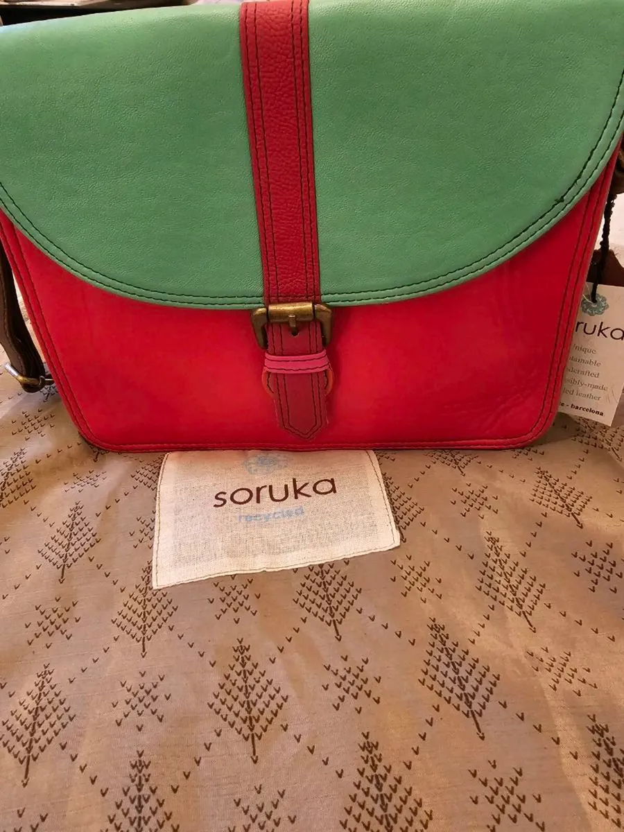 Soruka Leather handbag 100% genuine Leather - Image 4
