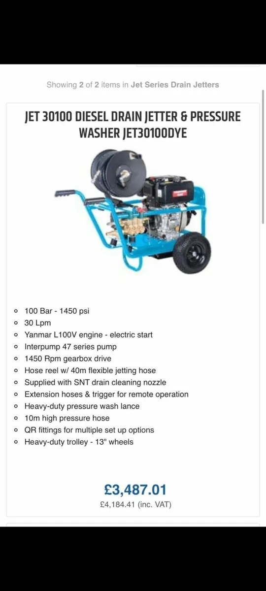 Yanmar diesel power washer - Image 2