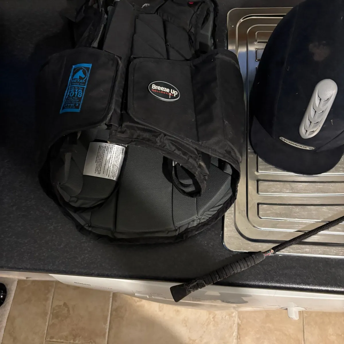 Horse riding Back Protector and  Champion Helmet - Image 1