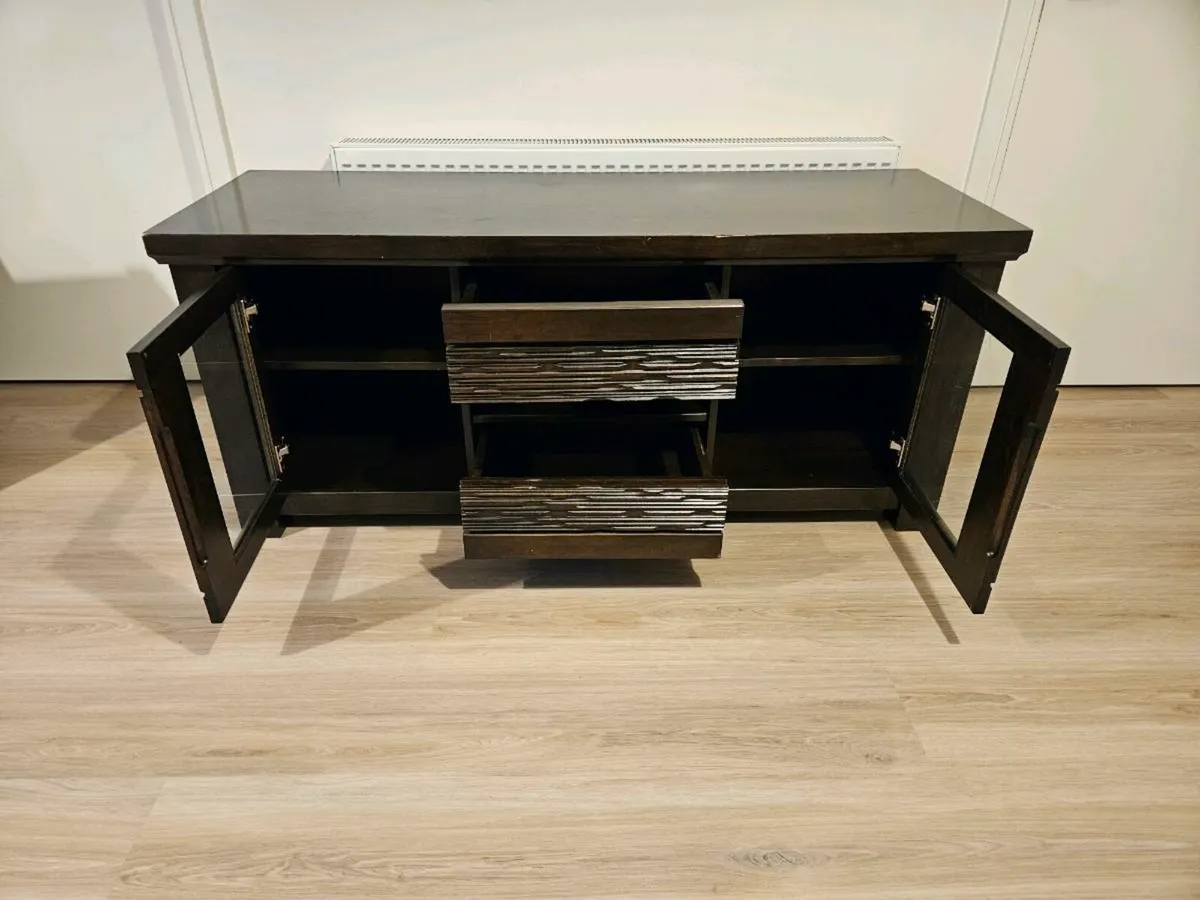 Dark brown wooden sideboard, cabinet, console - Image 2
