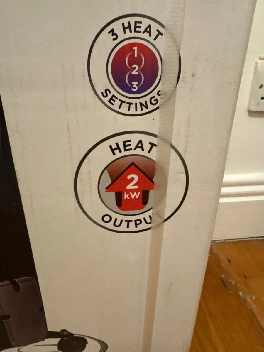 Oil filled electric heater. 2kW. as new. - Image 2
