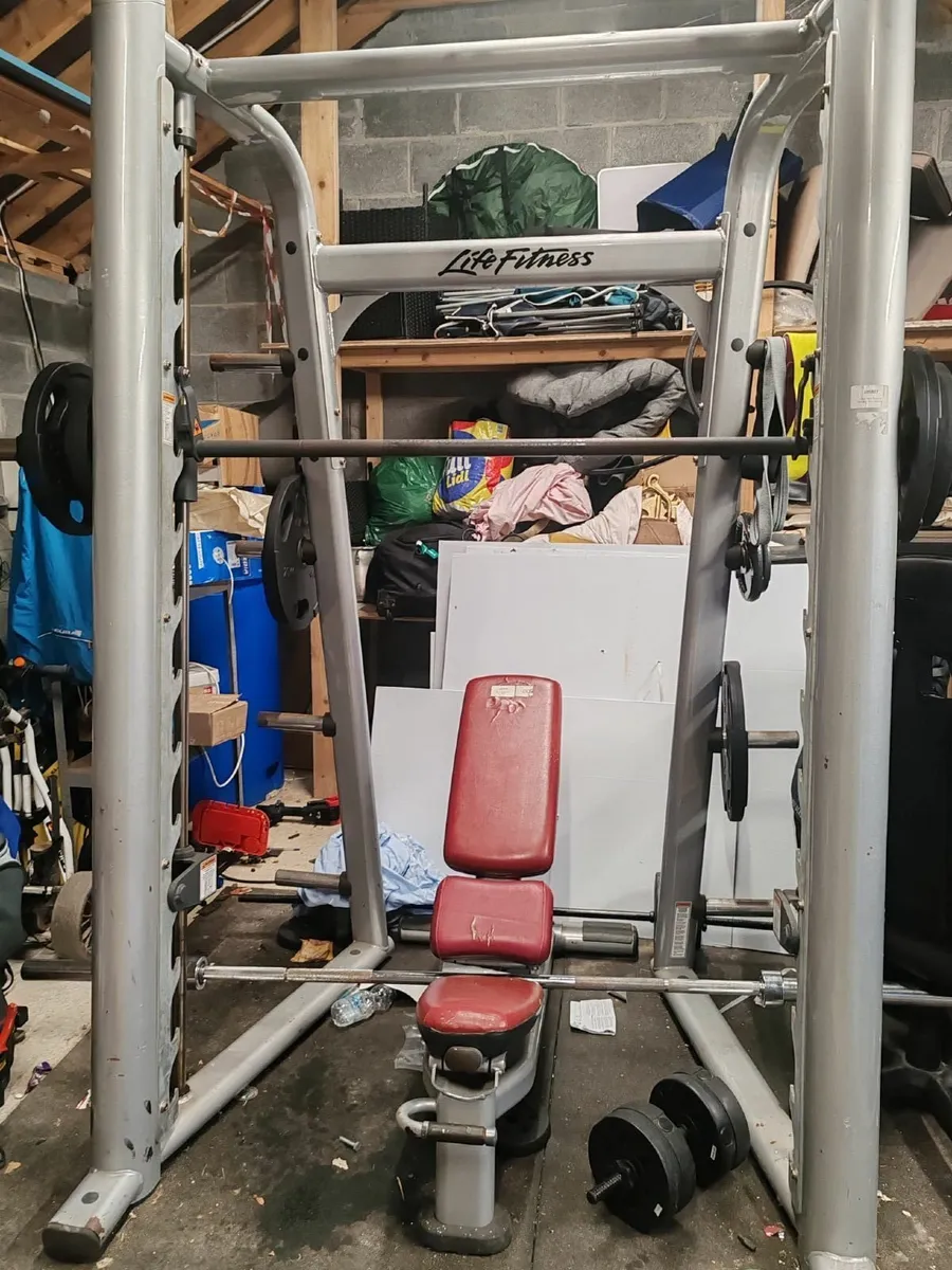 Life Fitness Smith Machine & Set of Myo Weights - Image 1