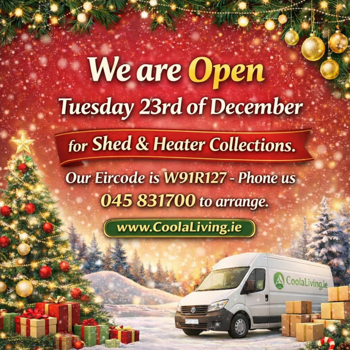 Open Tuesday for your Shed Collection in Naas - Image 1