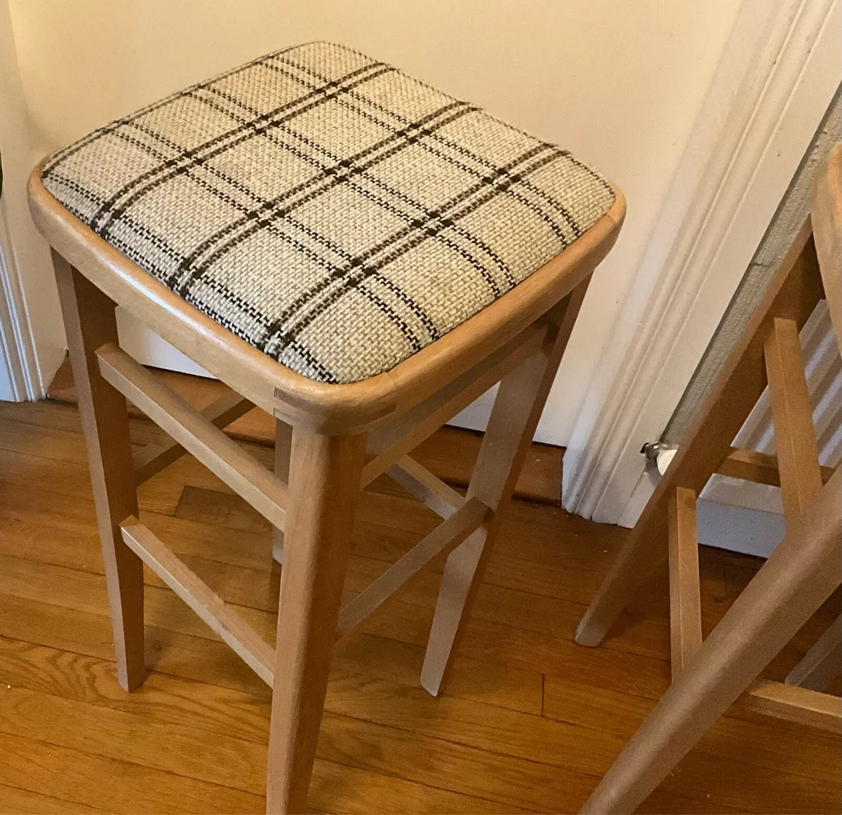 Pr. Retro Wooden Mid century Stools - Image 2