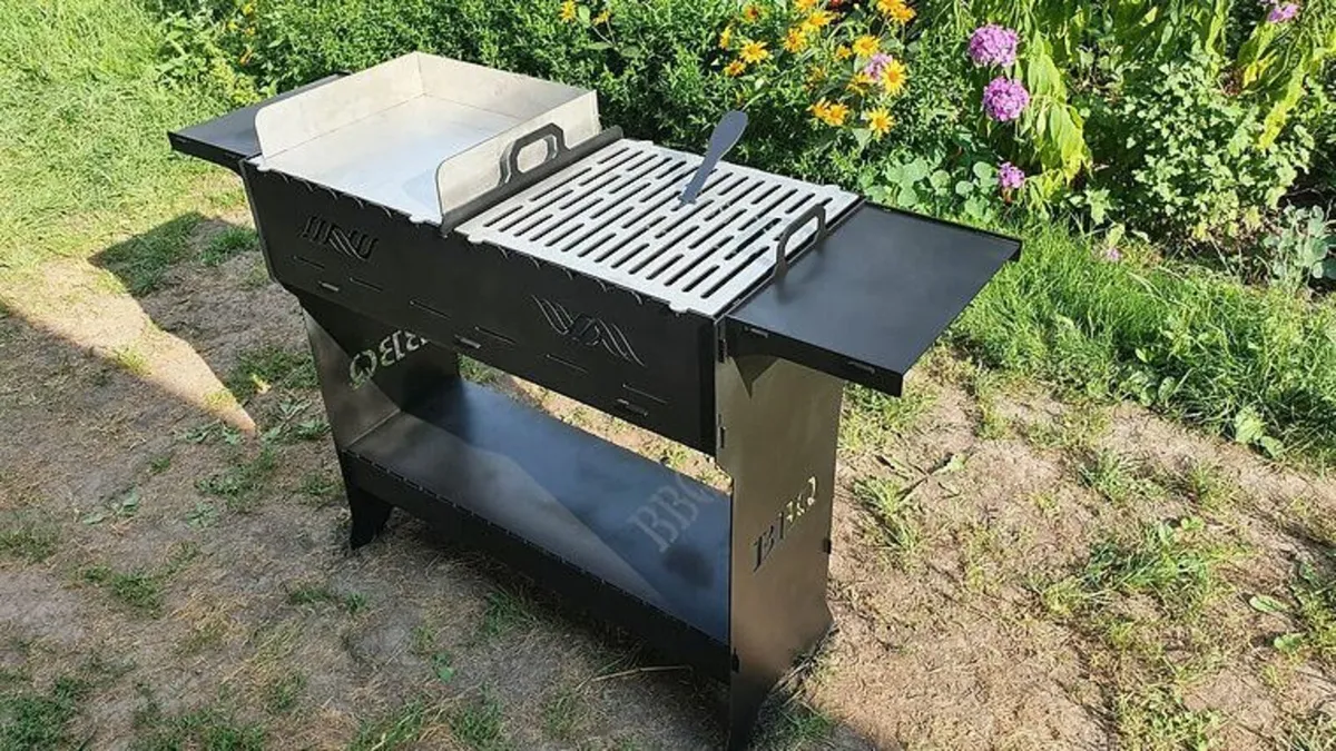 BBQ, Brazier, Fire Pit-Grill, Barbecue Collapsi - Image 3