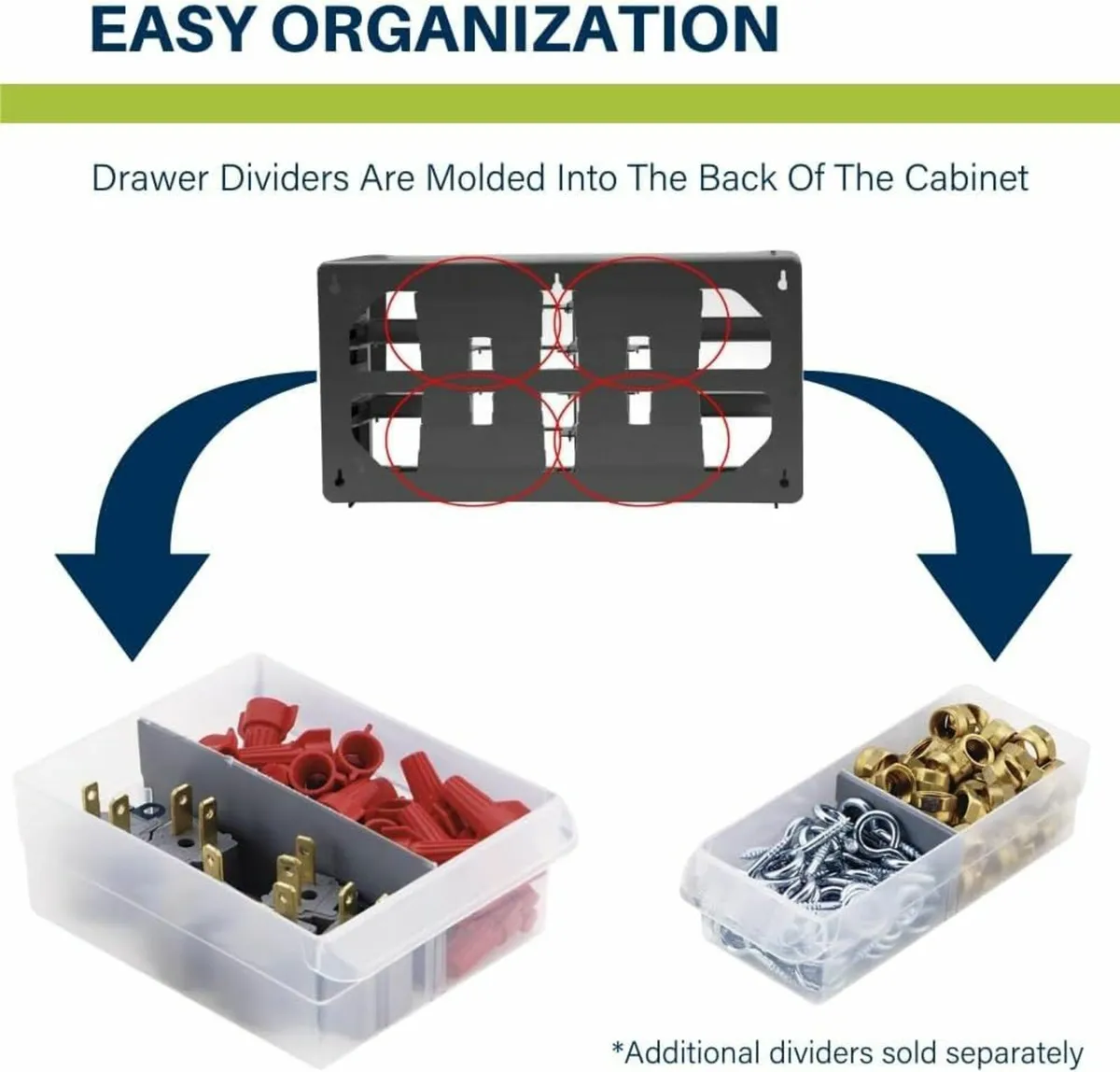 26-Drawer Plastic Drawer Storage Cabinet Garage - Image 2