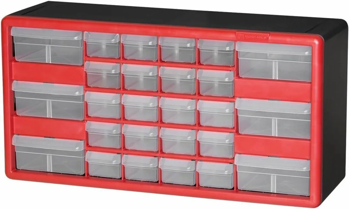26-Drawer Plastic Drawer Storage Cabinet Garage - Image 1
