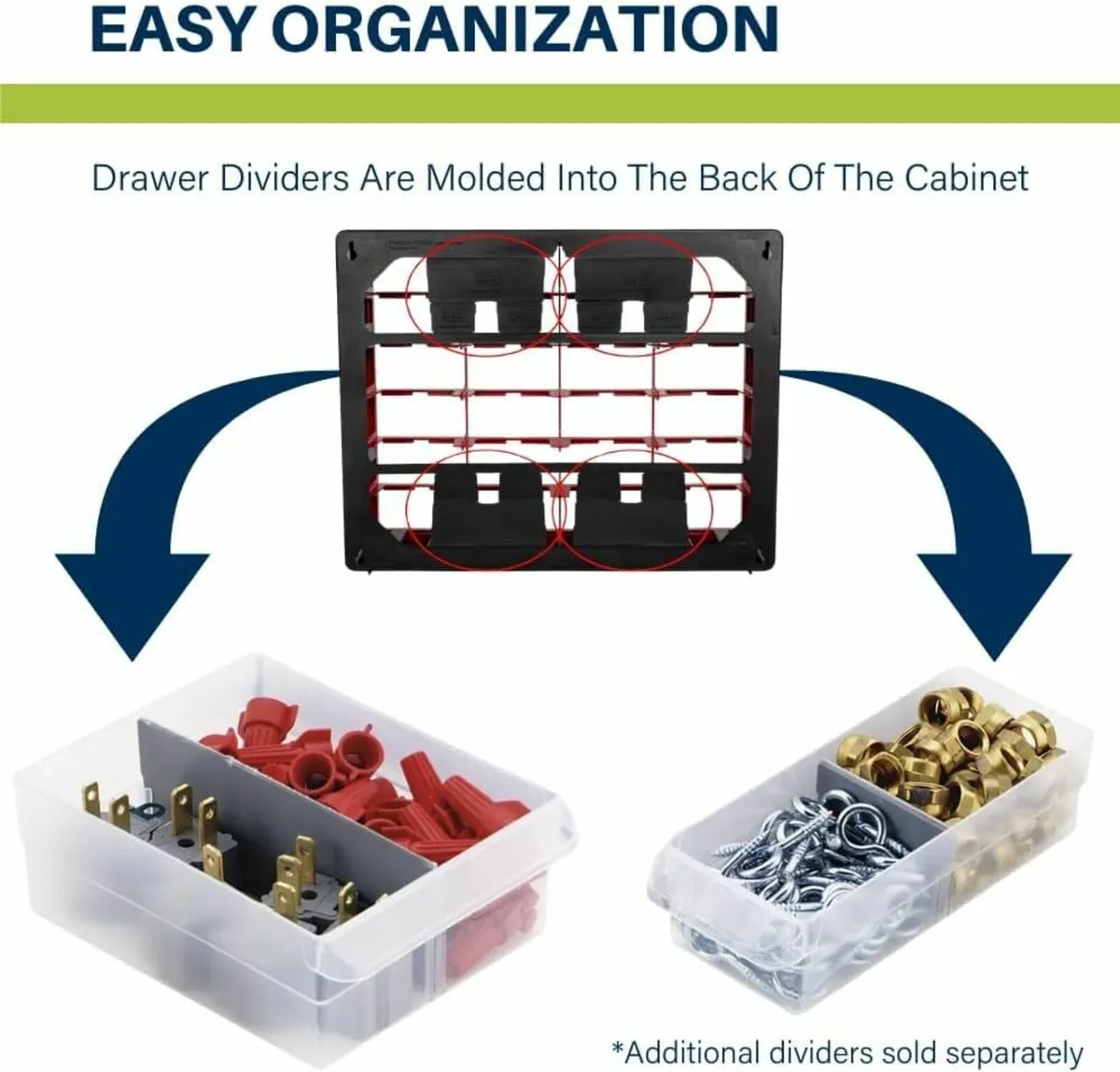 44-Drawer Plastic Drawer Storage Cabinet Garage - Image 3