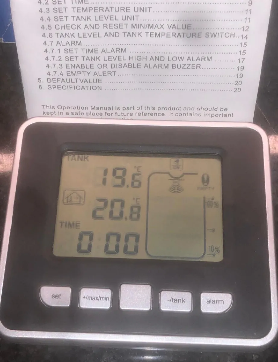 Wireless Ultrasonic Oil Tank Level Meter Indicator - Image 1