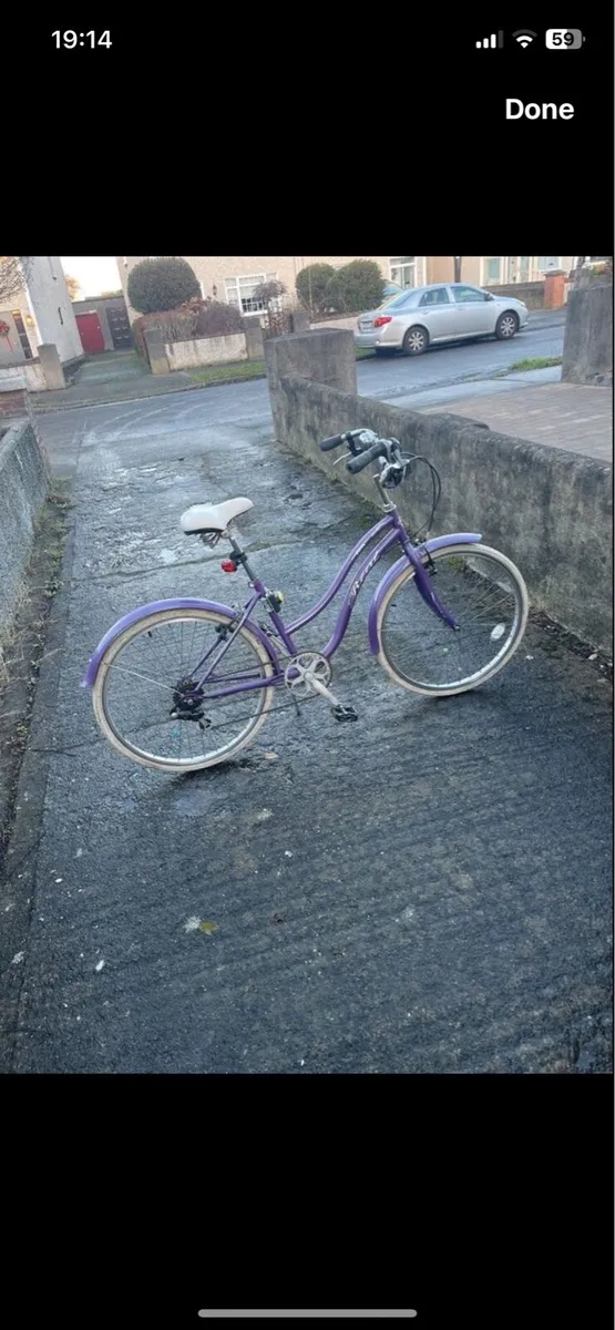 Vintage style women’s bike purple - Image 3