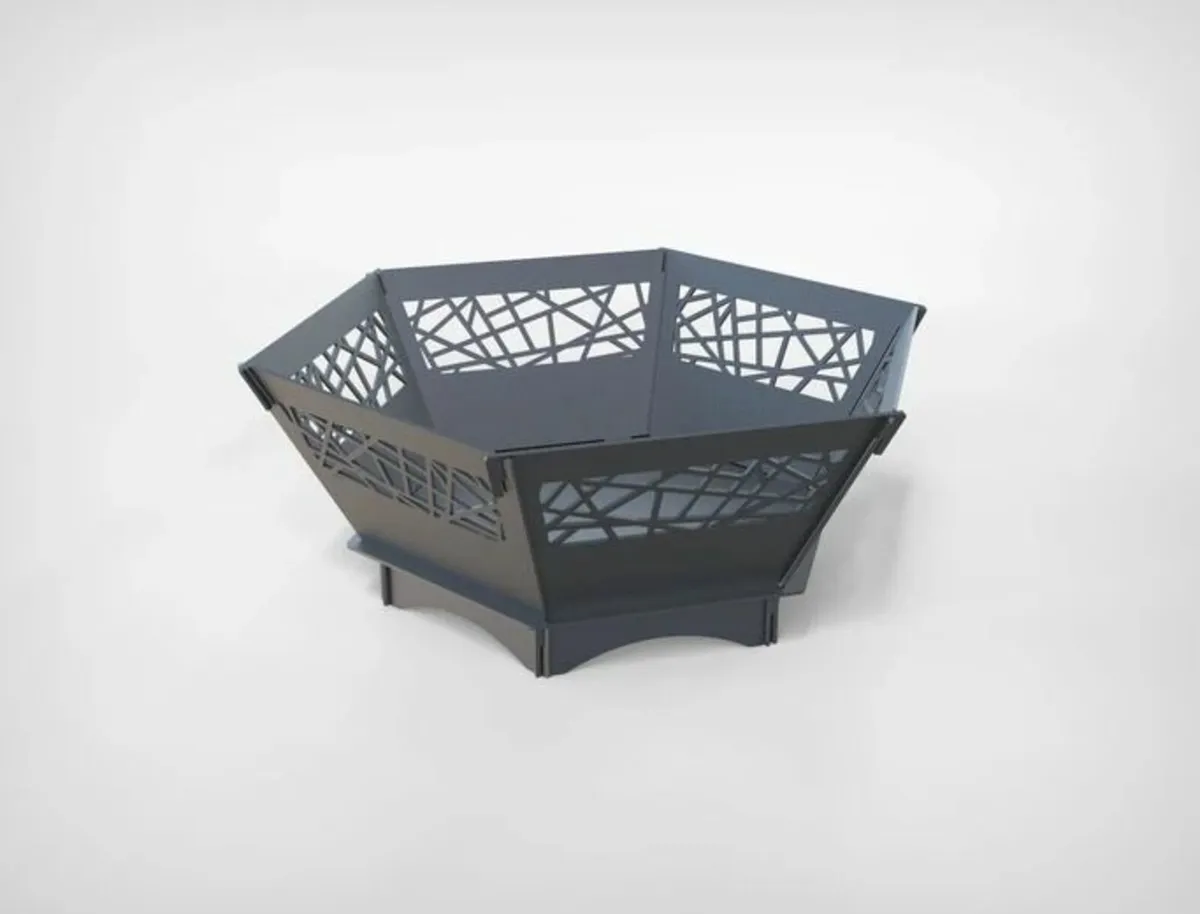 Fire Pit-Grill, Barbecu Collapsible with ornament - Image 4