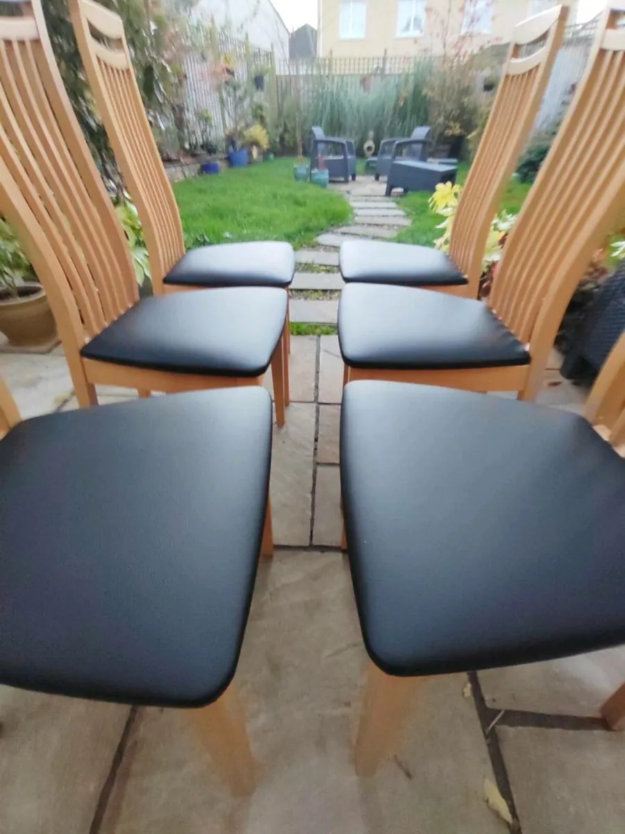 6 kitchen dining chairs - Image 2