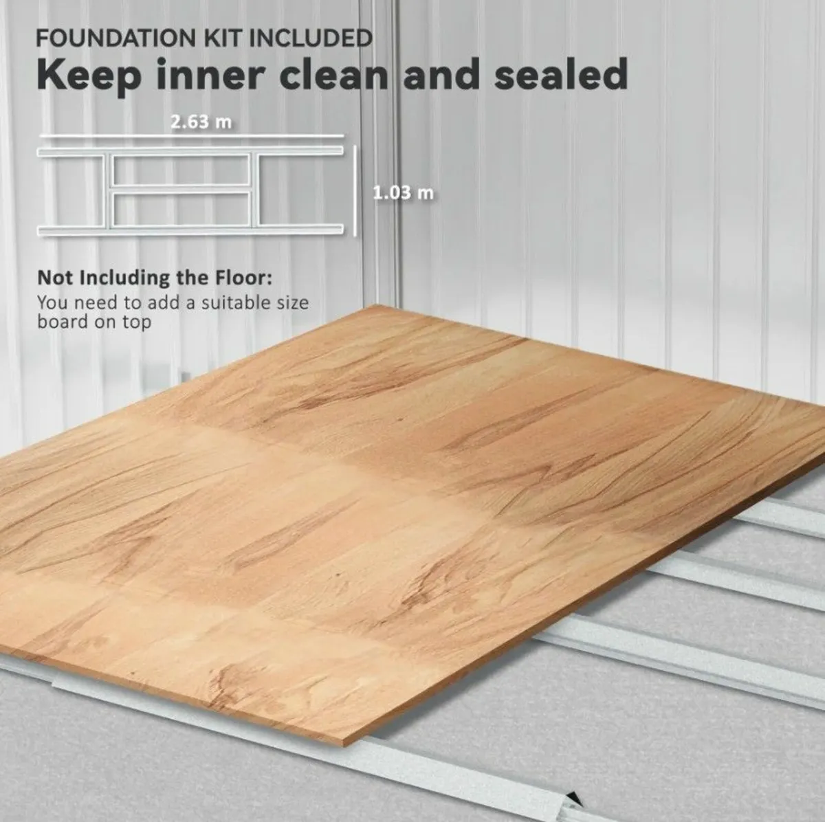 Metal Shed Skylight & Floor Frame 9.1 X 6.4 ft - Image 4