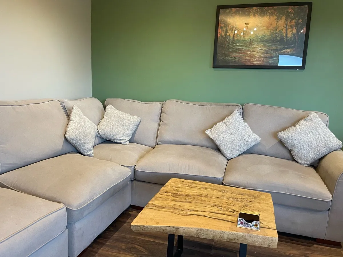 L shape couch and swivel chair - Image 2