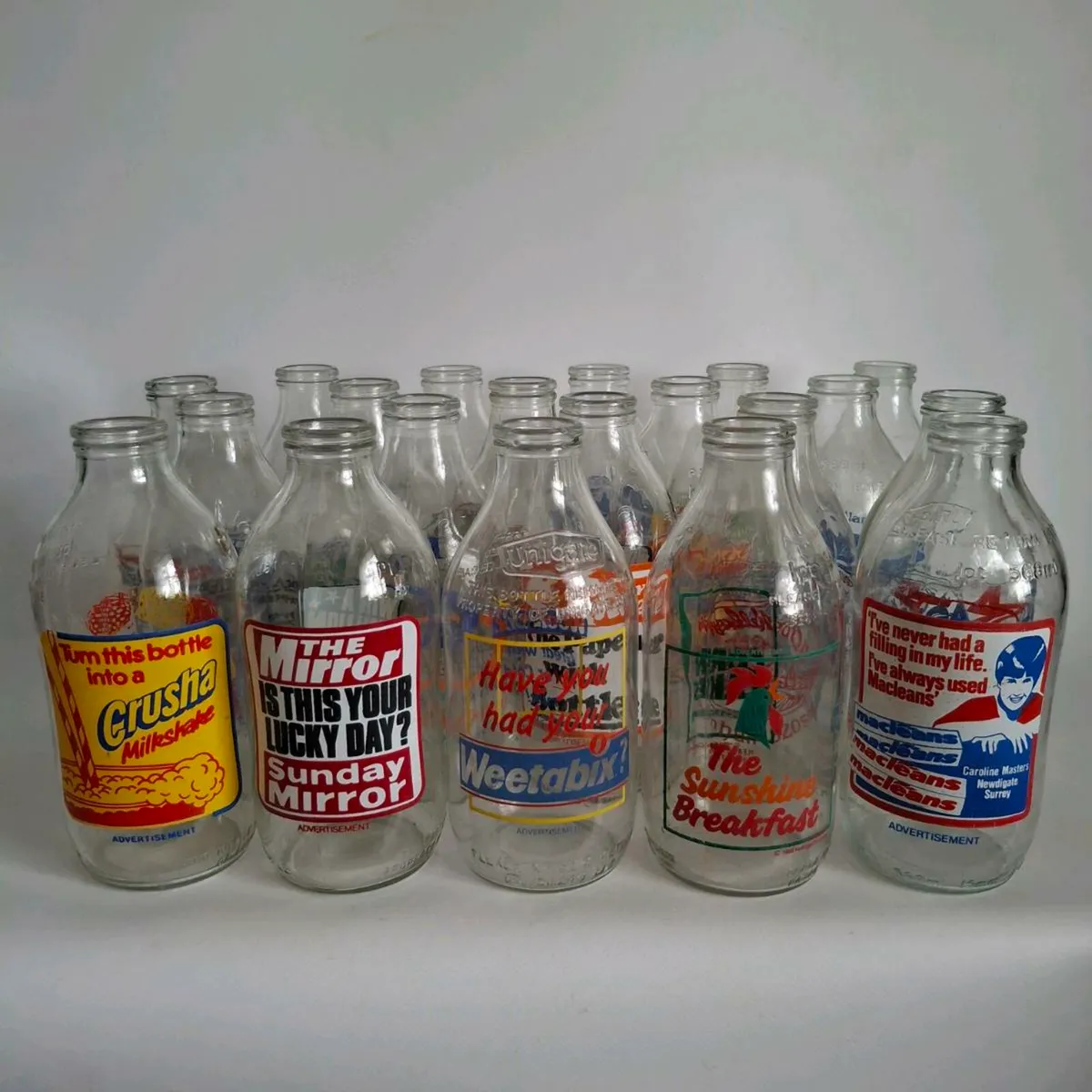 1980's Milk Bottles - Image 1