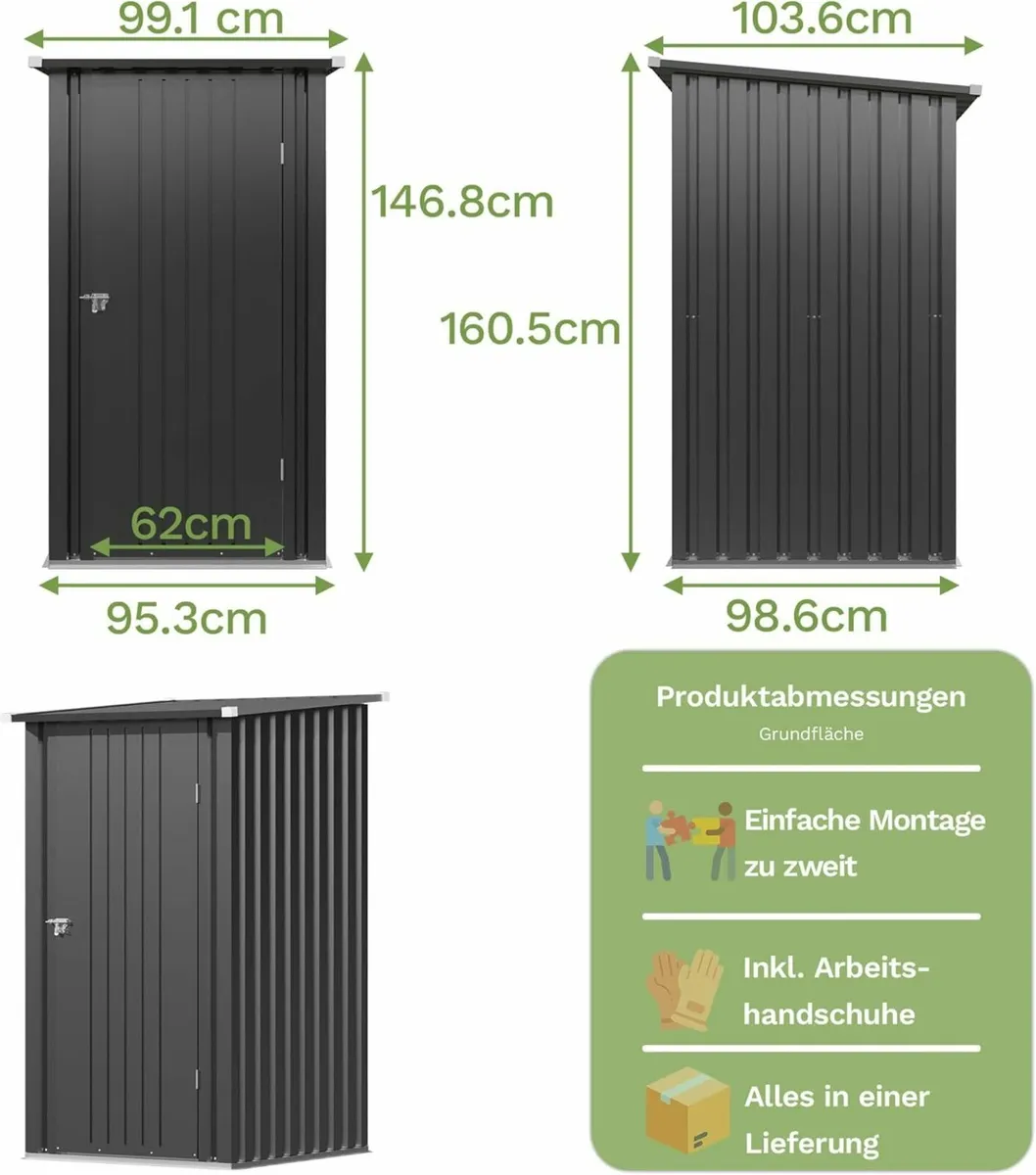 Metal Shed 3 x 3ft - Image 3