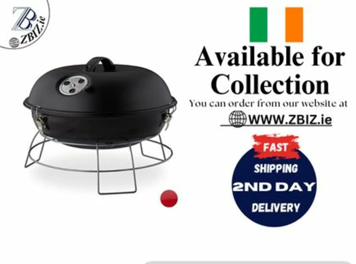 Portable Kettle Barbecue with Lid - Image 2