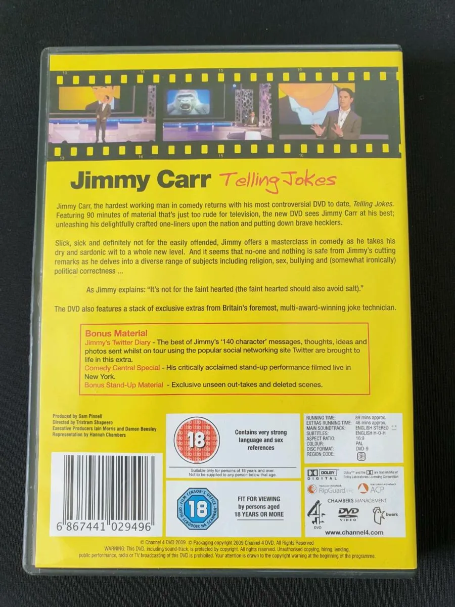 Jimmy Carr Telling Jokes 2009 DVD - Image 2