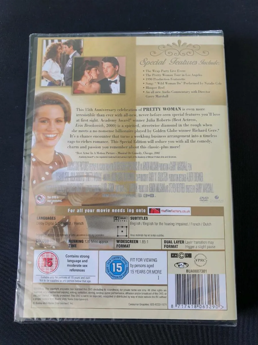 Pretty Woman 1990 DVD Garry Marshall Julia Roberts - Image 2