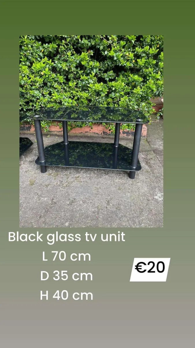 Glass tv stand x2 - Image 1