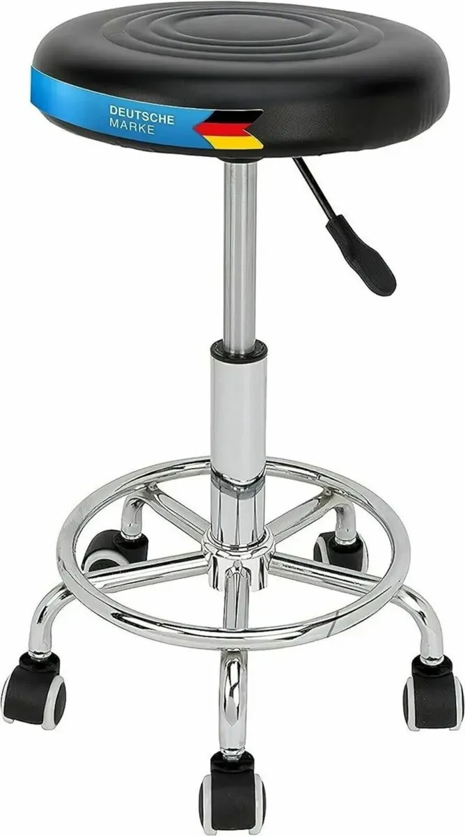Ergonomic Rolling Swivel Bar Stool Adjustable - Image 1